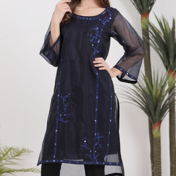 Formal Pakistani organza kurta party wear FINAL PRICE - Picture 2 of 10
